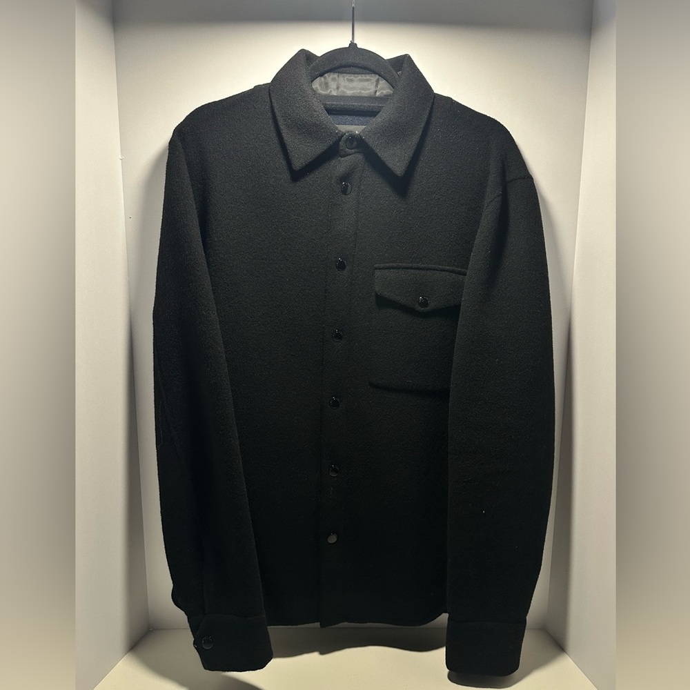 rag & bone Black Wool Blend Shirt Jacket Mens Medium